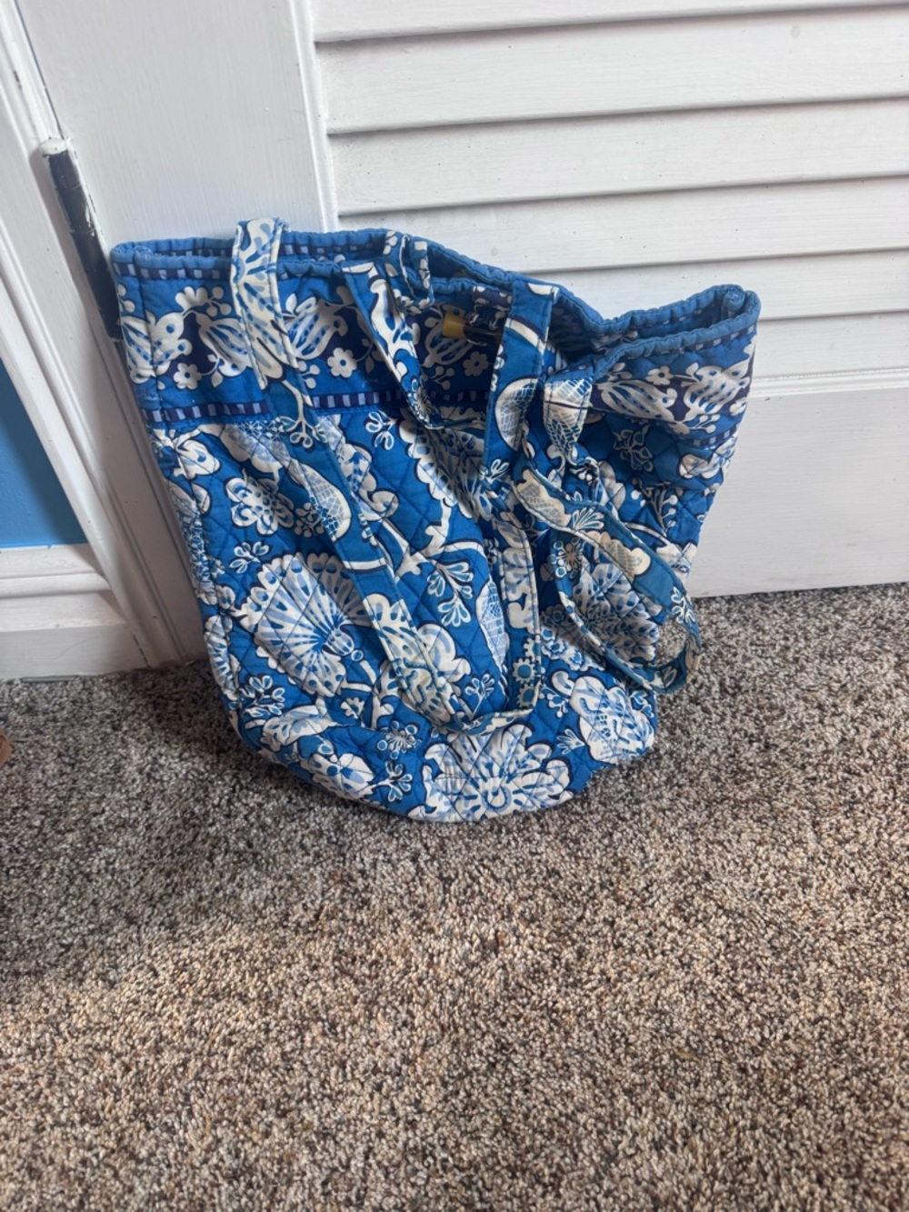 Vera Bradley Blue and White Quilted Tote